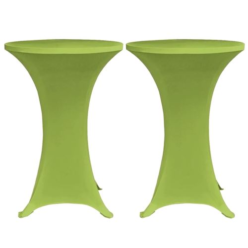 Housse de table extensible 2 pcs 80 cm Verte vidaXL30322 - Vert
