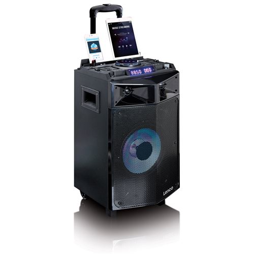 Deqube - Table de mixage DJ avec différentes bases et effets, comprend une  boule lumineuse disco, connexion Bluetooth aux appareils, couleur noire