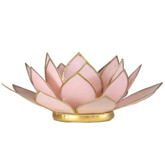 Porte Bougie Fleur De Lotus Rose Pastel Achat Prix Fnac