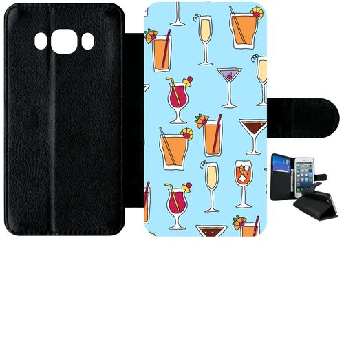 Etui À Rabat Samsung Galaxy J5 (2016) Cocktail Fond Bleu