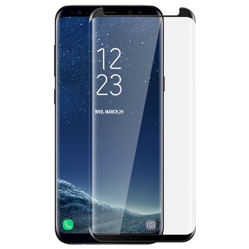 Film Galaxy S8 Verre Trempé Ultra-résistant Muvit + Applicateur Bords noir