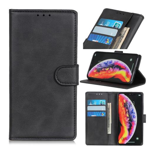 Etui en PU support mat noir pour votre Samsung Galaxy A40