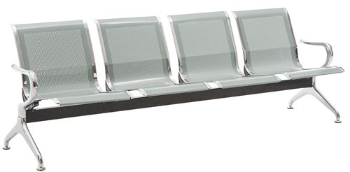 Banc de salle et zone d'attente Airport , Argent/4-Sitzer