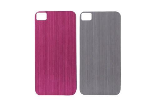 Pack de 2 facades arrières adhésives pour iPhone Gris et Rose