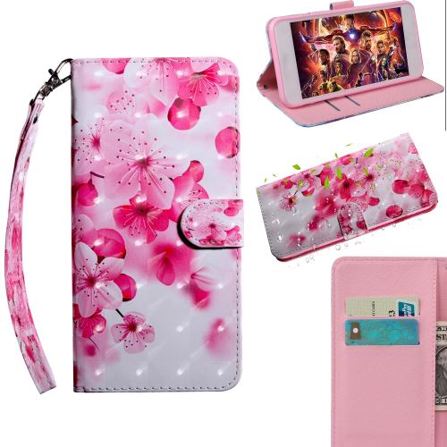 Etui en PU porte-décor d'impression à motifs pour décor par points lumineux fleur vive pour votre Samsung Galaxy A30