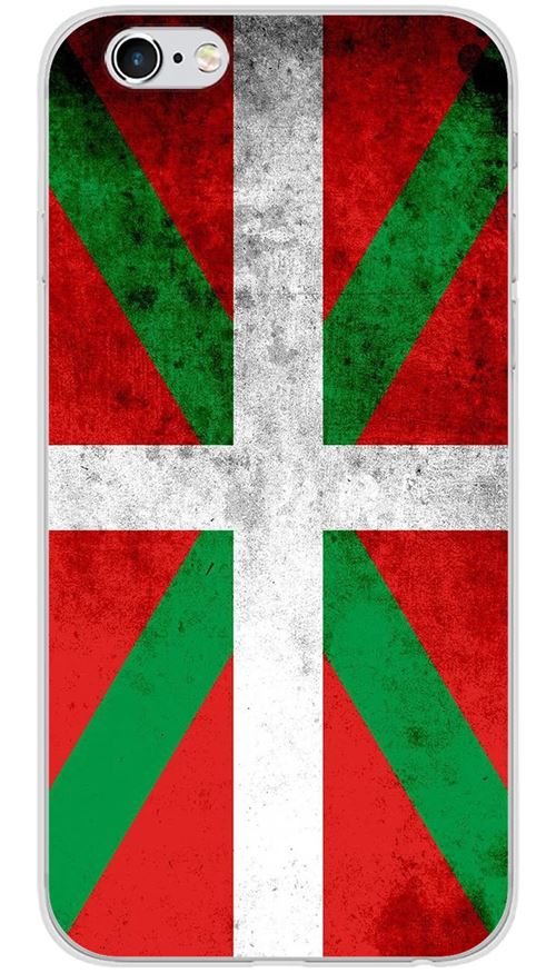 Coque en silicone imprimée compatible iPhone 6 Plus iPhone 6S Plus Drapeau Basque