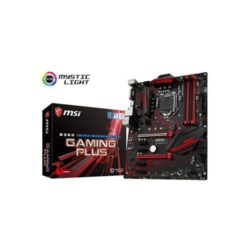 MSI B360 GAMING PLUS Carte mere ATX LGA1151 Socket B360 Chipset USB 3.1 Gen 1 USB C Gen2 USB 3.1 Gen 2 Gigabit LAN carte graphique embarquee