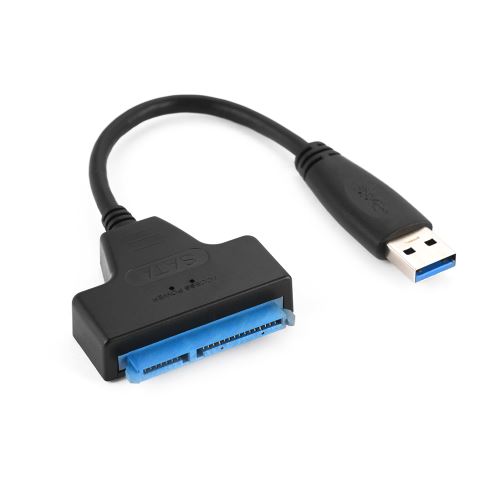 Câble adaptateur double USB 2.0 vers SATA pour disque dur SATA HDD / SSD 2,5  pouces