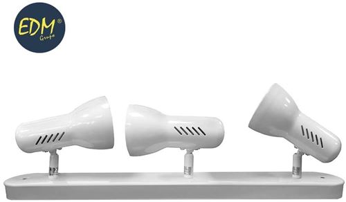 Trois projecteurs blancs LED bande 3xE27 Galaxy EDM 32007