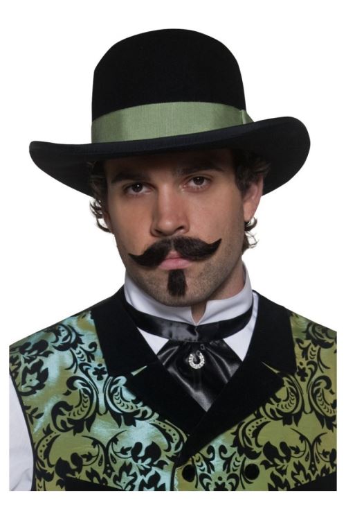 Moustache authentique cowboy joueur de poker