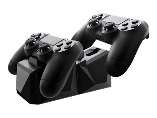 Nyko Charge Block Duo - Socle de charge - 2 x charge de batteries - 2 connecteurs de sortie (connecteur de manette PS4) - pour Sony DualShock 4 v2; Sony PlayStation 4, Sony PlayStation 4 Pro, Sony PlayStation 4 Slim État correct - Nyko reconditionné disponible sur Fnac