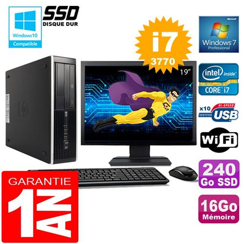 Acheter Pc hp compaq 8300 sff core i7-3770 ram 16go disque 240 go ssd wifi w7 ecran 19' État correct - 389,00 € Pc hp compaq 8300 sff core i7-3770 ram 16go disque 240 go ssd wifi w7 ecran 19' État correct - Hewlett-Packard reconditionné disponible sur Fnac