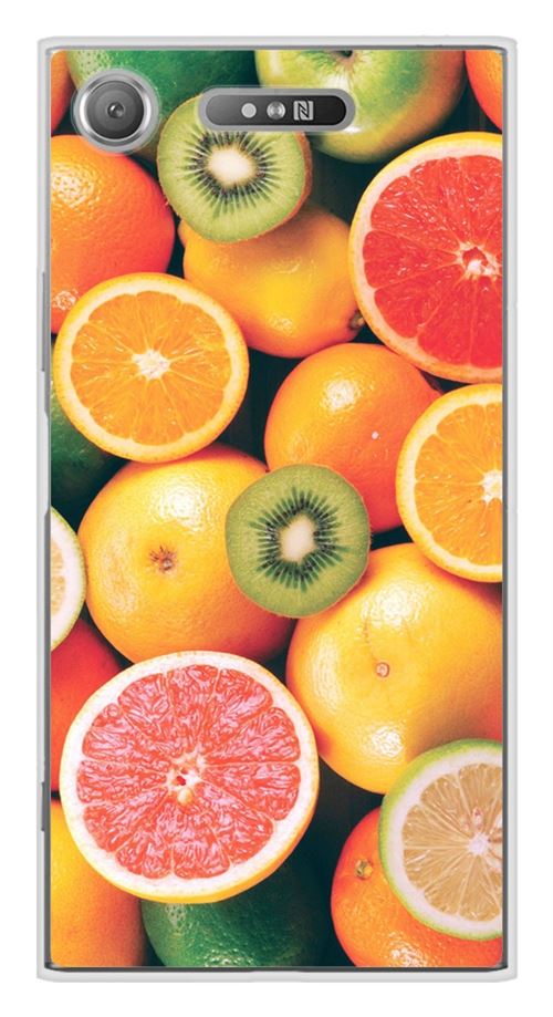 Coque en silicone imprimée compatible Sony Xperia XZ1 Fruits