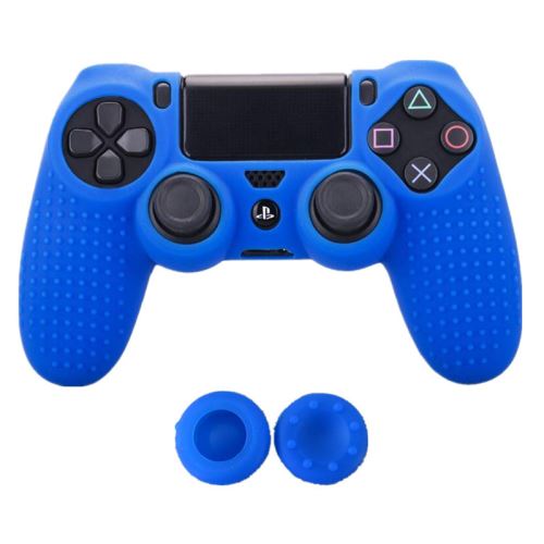 Oem Bleu Coque De Protection En Silicone Avec 2 Caps Pour Manette Ps4/Slim/Pro
