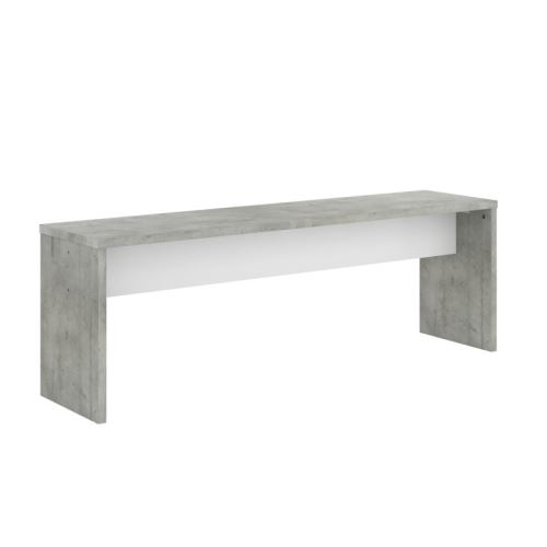Paris Prix - Lot De 2 Bancs lignon 134cm Gris & Blanc