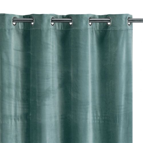 Rideau uni Elise vert de gris 140 x 280 cm Vivaraise