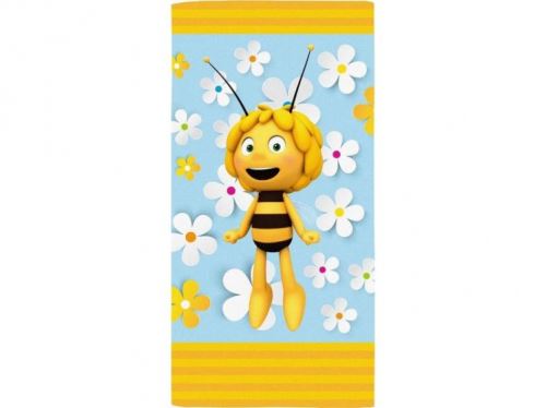 Studio 100 serviette de bain Maya de Bij filles jaune / bleu 75 x 150 cm