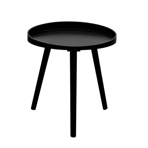 Lalin - Table d'Appoint Ronde Diam. 48cm Coloris Noir