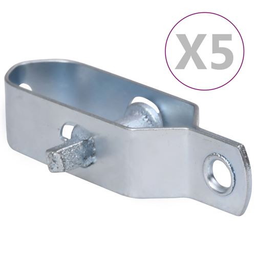 vidaXL Tendeurs de fil de clôture 5 pcs 90 mm Acier Noir