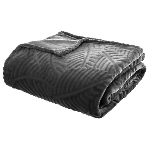 Plaid design velours The colonial factory - L. 240 x l. 220 cm - Gris
