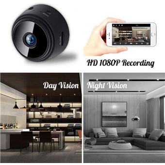 Camera Sans Fil Wireless WiFi IP IR Vision Nocturne Audio Webcam Design  Noir