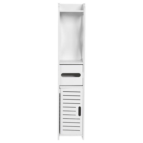 Armoire Colonne de Salle de Bain Etagére Douche Meuble de Rangement Armoire Toilette, 80 * 15.5 * 15.5CM