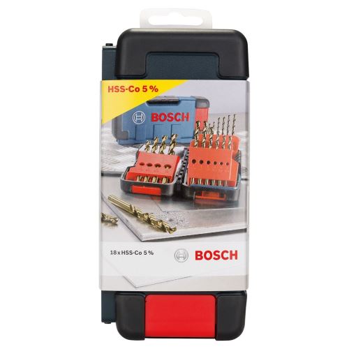 Mèche, Foret et Burin Bosch 2607017047 Hss-Co Kit D'Accessoires Livré Dans Une Boîte Toughbox