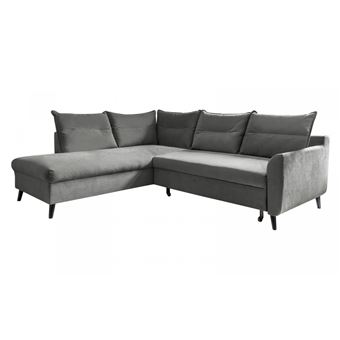 Bobochic Canapé Dangle L Anti Tache Convertible Bergamo Gris Clair Angle Gauche