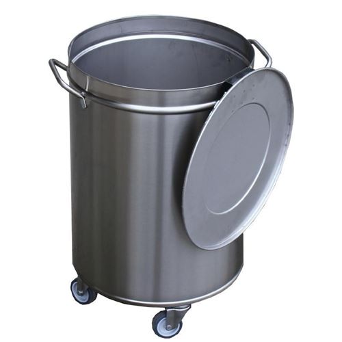 Poubelle avec roues 100 L - Gastro M - - Acier inoxydable100 x685mm