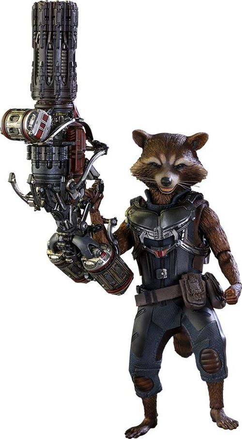 Figurine Hot Toys - Gardiens De La Galaxie V2 - Masterpiece 1/6 Raccoon 16cm