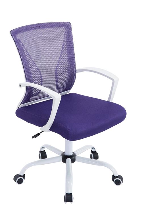 Fauteuil de bureau Tracy , Blanc/Violet