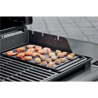 Plaque De Cuisson Inox 33x28 Cm Pour Brûleur Latéral De Barbecue à Gaz - Compatible Weber, Charbroil, Réglable - 2
