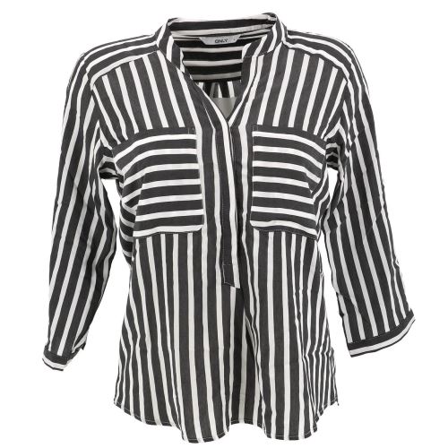 Chemise manches courtes Only Tinka 3/4 shirt black l Noir taille : S réf : 18674