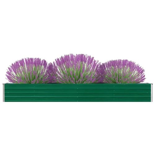 VIDAXL - Carré potager surélevé - Acier galvanisé - 320x40x45 cm - Vert - Image 3