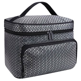 Trousse De Toilette Moyen Motif 2 Chatons (gris Et Roux) - Neuf Avec étiquettes - PVC Imperméable