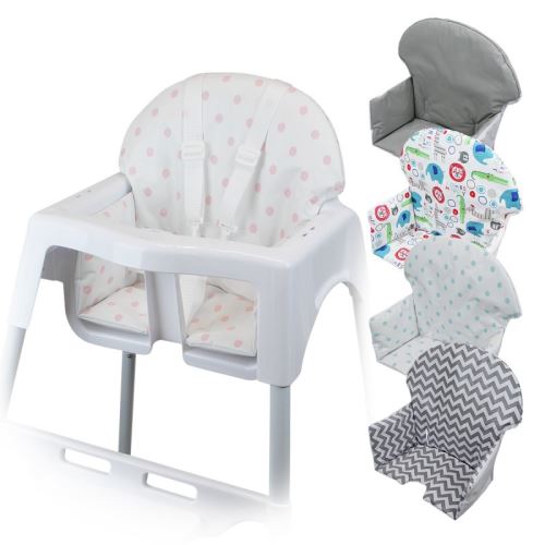 Housse d'assise pour chaise haute bébé enfant gamme Délice - Pois roses