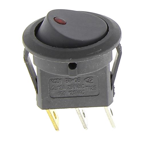 Interrupteur 3 cosses gris voyant rouge pour Friteuse Moulinex