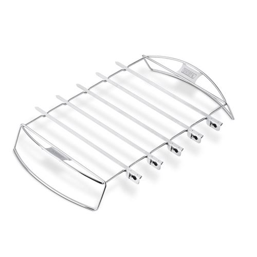 WEBER Schaschlik-Set, Edelstahl, Breite: 40,64 cm - silberfarben