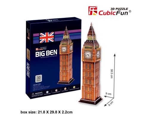 Puzzle 30 Pièces : Puzzle 3D - Big Ben, Cubic Fun
