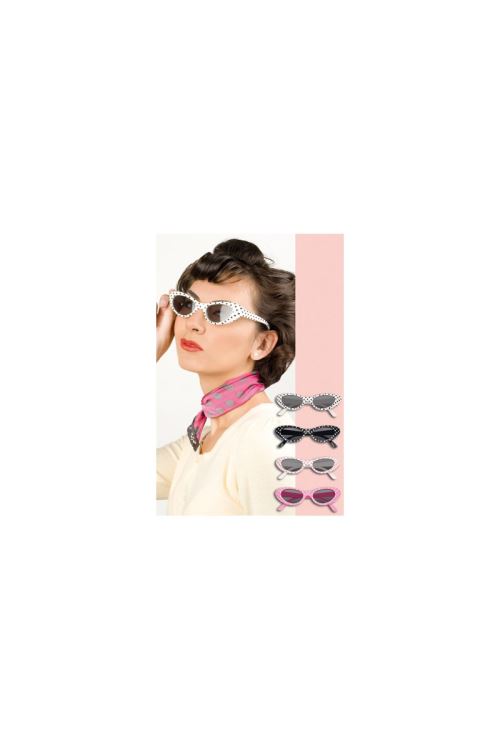 Lunettes Sandy Assorties Uv 400 - Blanc à pois noir - Taille Unique