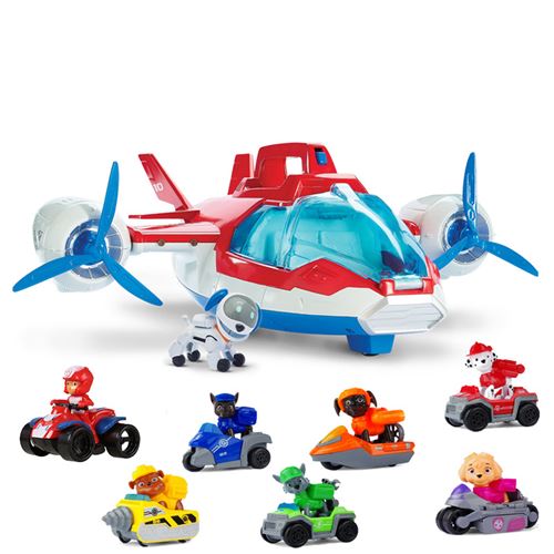 Avion Paw Patrol Avec 7 Figurines 36 38 16 Cm Avec Emballage En Carton Blanc Rouge Avion Achat Prix Fnac