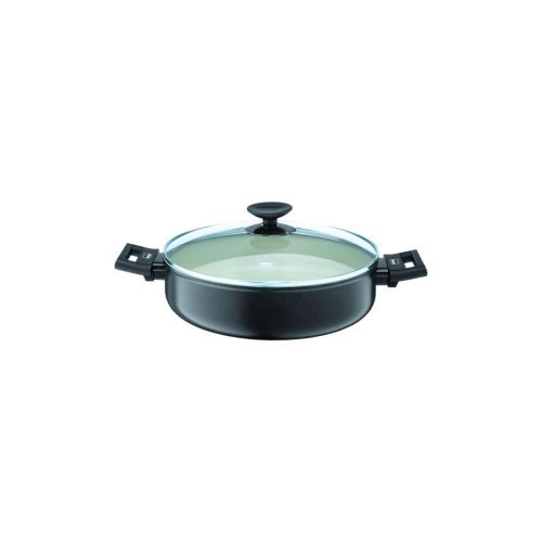 Berndes Cocotte Avec Couvercle Clever Alu Special Elegance - O 28 Cm - Noir Et Transparent