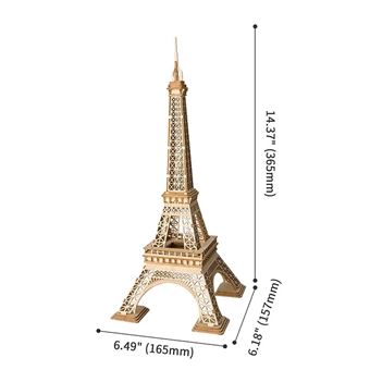 Puzzle 3D - Bois Tour Eiffel (63 pcs)