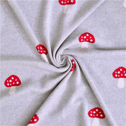 Sevira kids Couverture en coton bio, CHAMPI Gris 80 x 100 cm