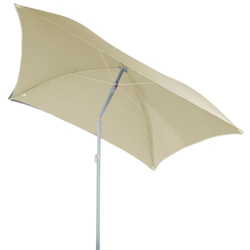 Parasol de plage carré Hélenie - L. 180 x l. 180 cm - Marron sable