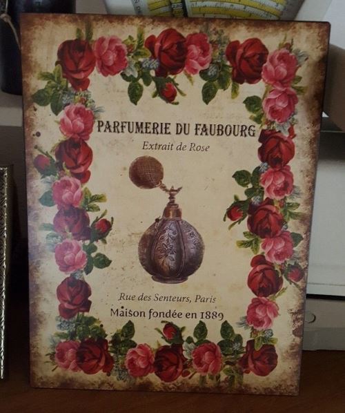 Plaque « parfumerie du faubourg »25*33 cm