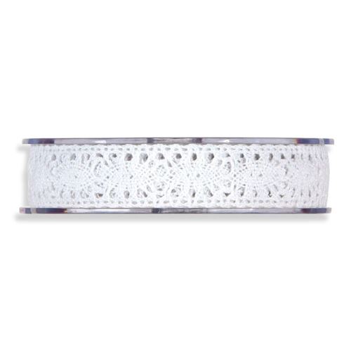 ruban dentelle blanc 25mmx10m - 2262 01