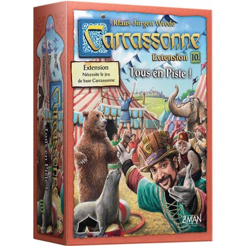 Boite de Jeu de stratégie Asmodee Carcassone Extension 10 Tous en Piste!