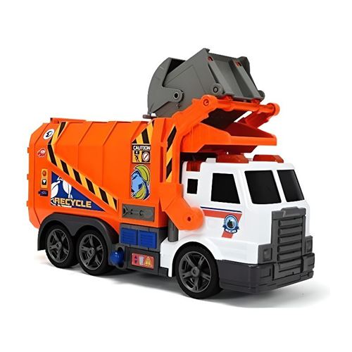 Dickie Toys Dickie Camion Poubelle Orange