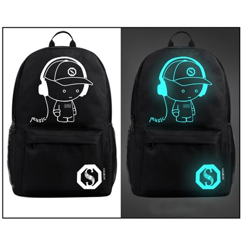 Sac à Dos Scolaire Antivol 20L - Design Dégradé - Nylon Imperméable - Pour École Et Voyage - Garçons Et Filles